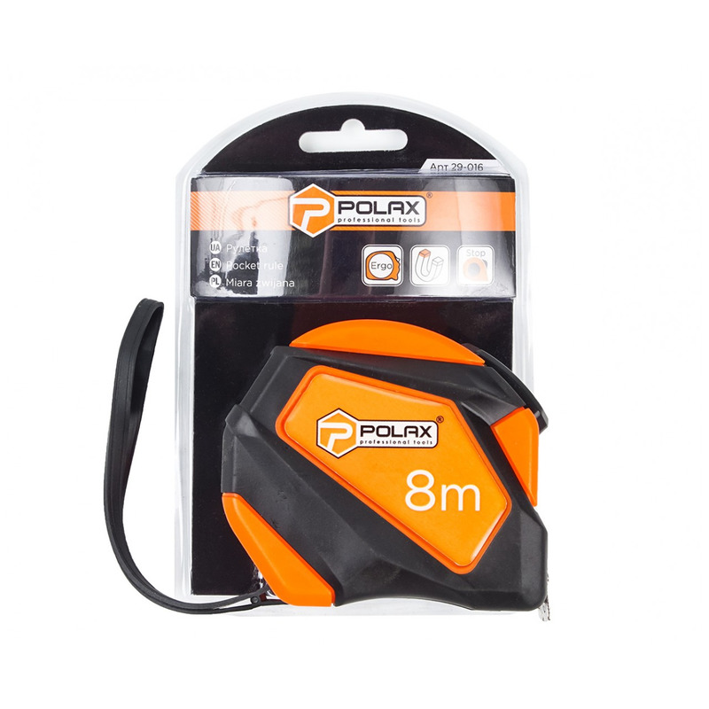 Рулетка 8*25mm"POLAX"29-016