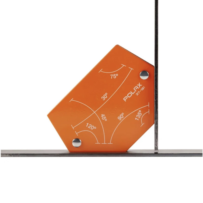 Тримач магнітний для зварювання "трапеція" 30°, 45°, 60°, 75°, 90°, 135°, 11 кг, 100*68*14 мм "POLAX" 37-181