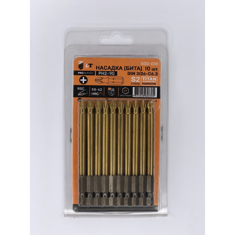 Насадка РН2*90мм, 1/4", S2, Титан "LEVTOOLS" 500-018