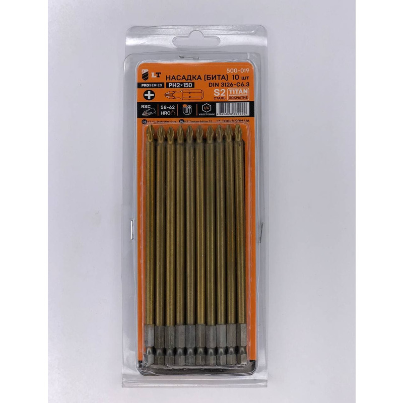 Насадка РН2*150мм, 1/4", S2, Титан "LEVTOOLS" 500-019