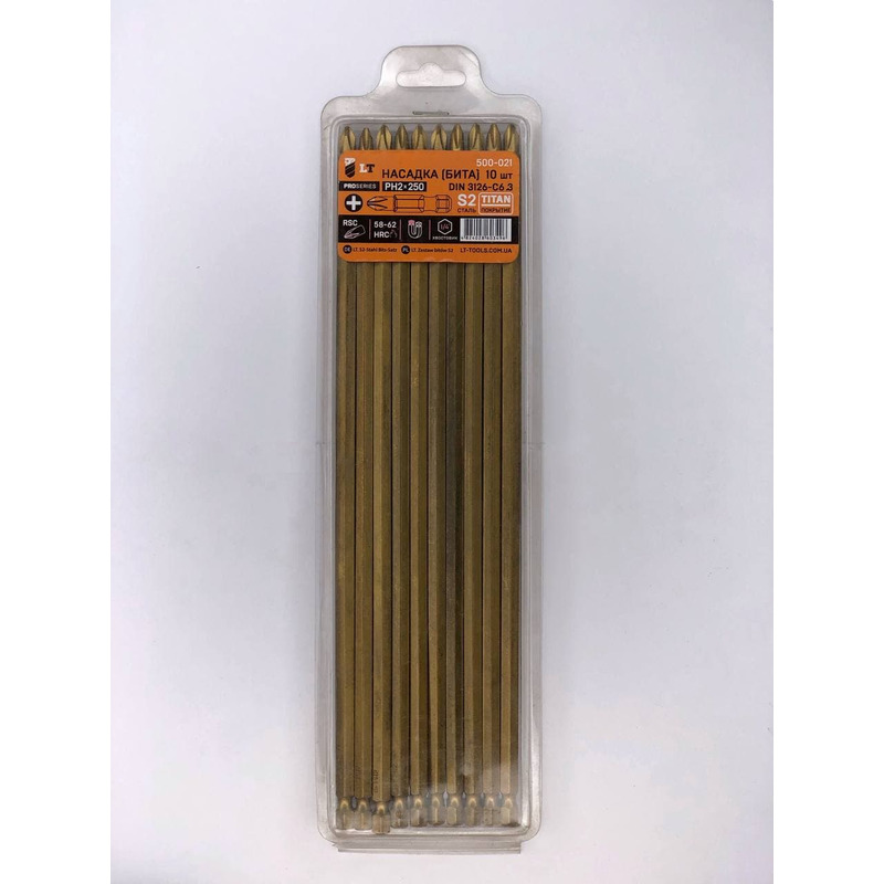 Насадка РН2*250мм, 1/4", S2, Титан "LEVTOOLS" 500-021