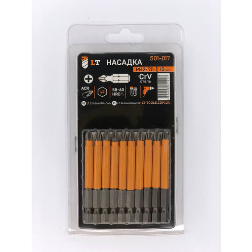 Насадка РН2*70мм, 1/4", CrV "LEVTOOLS" 501-017