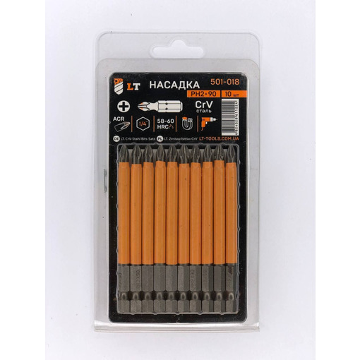 Насадка РН2*90мм, 1/4", CrV "LEVTOOLS" 501-018