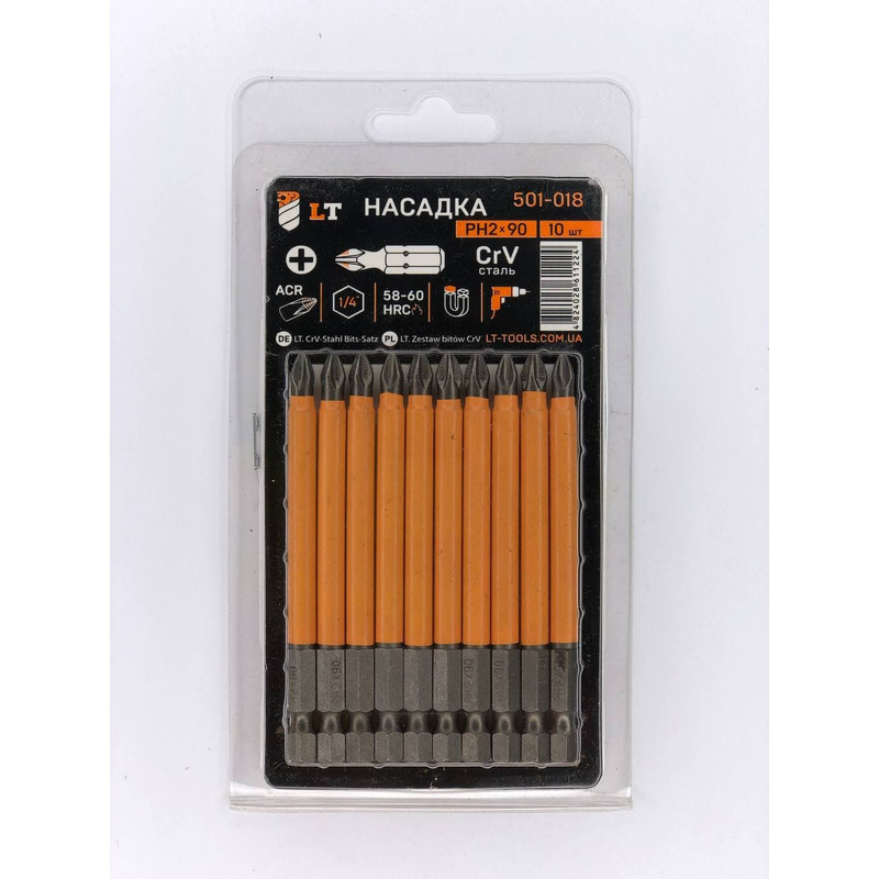 Насадка РН2*90мм, 1/4", CrV "LEVTOOLS" 501-018