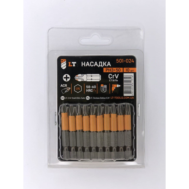 Насадка РН3*50мм, 1/4", CrV "LEVTOOLS" 501-024