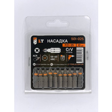 Насадка РZ1*25мм, 1/4", CrV "LEVTOOLS" 501-025