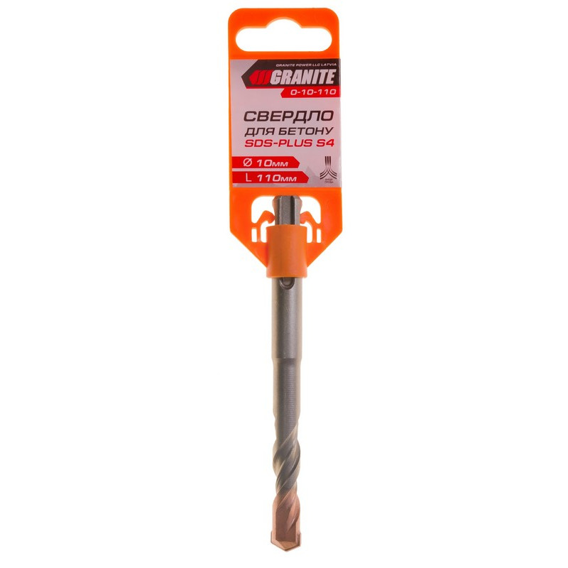 Свердло для бетону SDS-PLUS S4 10* 110 мм GRANITE 0-10-110