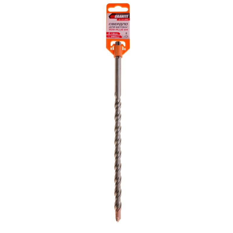 Сверло для бетона SDS-PLUS S4 12*260 мм GRANITE 0-12-260