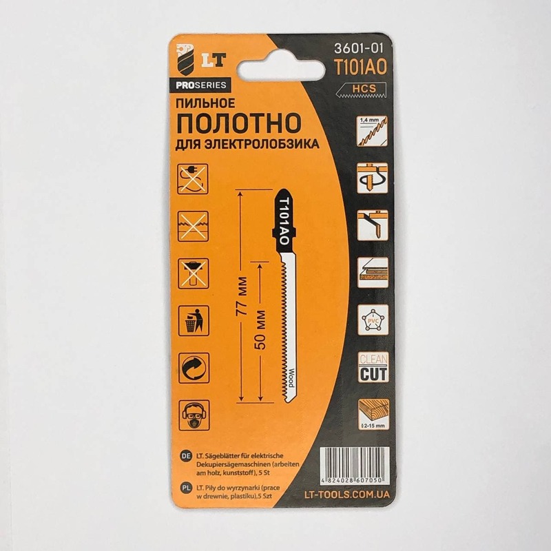 Пильне полотно для електролобзика Т101AO HCS, PROSERIES "LEVTOOLS" 3601-01