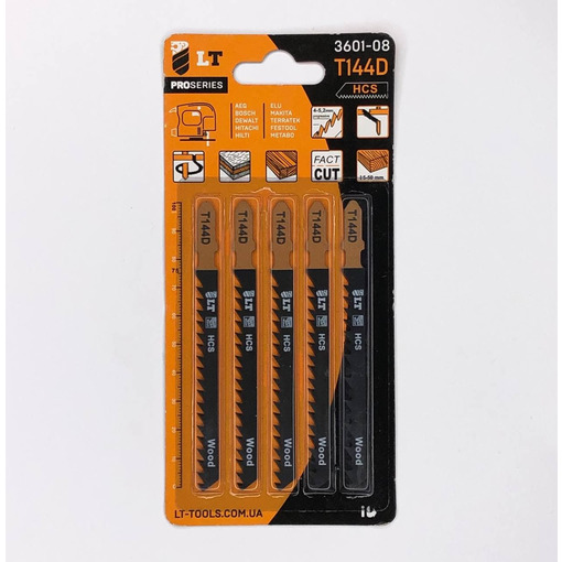 Пильне полотно для електролобзика T144D HCS, PROSERIES "LEVTOOLS" 3601-08
