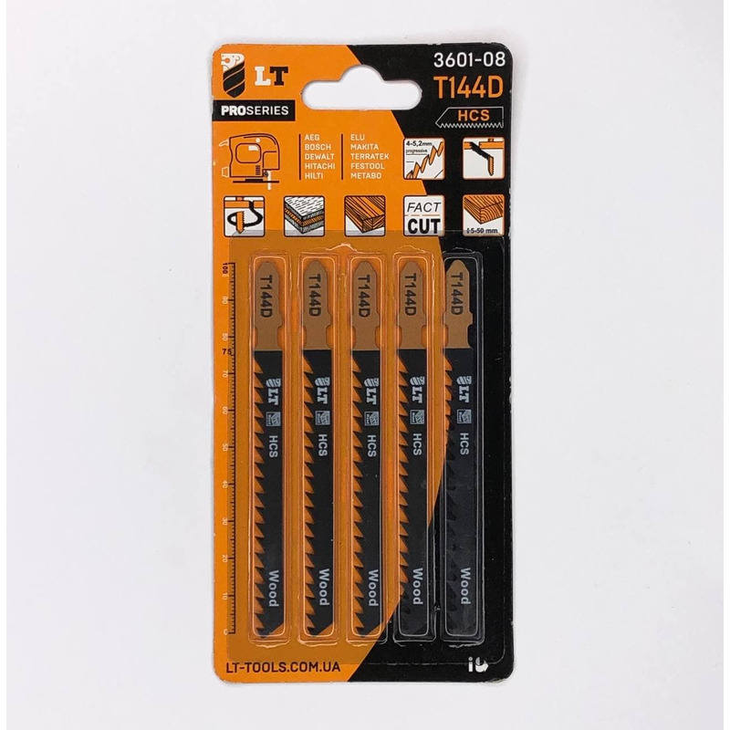 Пильное полотно для электролобзика T144D HCS, PROSERIES "LEVTOOLS" 3601-08