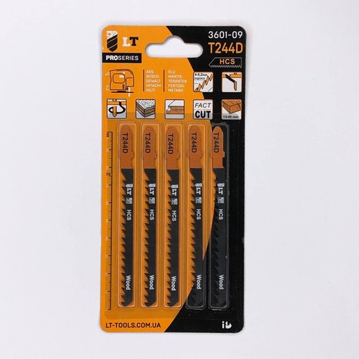 Пильне полотно для електролобзика T244D HCS, PROSERIES "LEVTOOLS" 3601-09