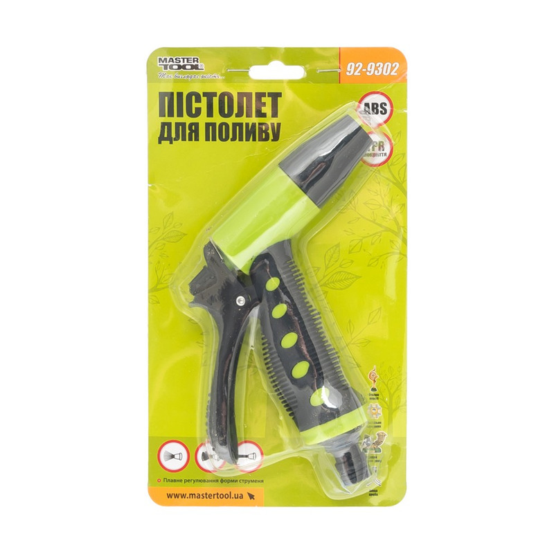 Пістолет для поливу 1/2", TPR покриття, регулювання потоку води MASTER TOOL 92-9302