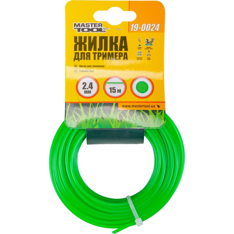 Лісочка для тримера 2,40 мм* 15 м, "коло" MASTER TOOL 19-0024