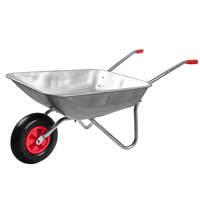 Тачка садова 1-колісна куз.оц.70л, руч.-оцинк., в/п-120кг, колесо пневмо пластик 3,5x6 BUDMONSTER 01-001 П