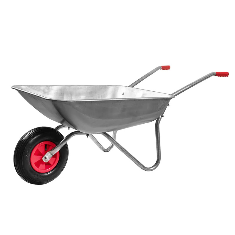 Тачка садова 1-колісна куз.оц.70л, руч.-оцинк., в/п-120кг, колесо пневмо пластик 3,5x6 BUDMONSTER 01-001 П