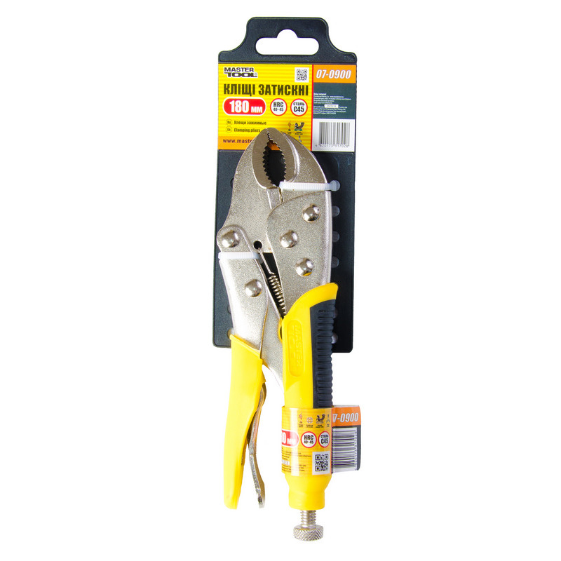 Клещи универсальные зажимные 180 мм MASTER TOOL 07-0900