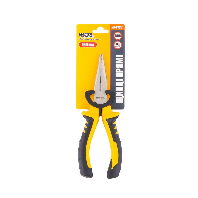 Щипцы прямые 160 мм, С55, HRC 45~50 MASTER TOOL 23-216