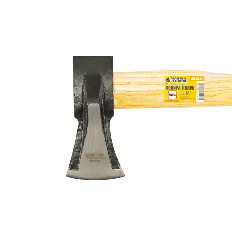 Топор-колун 2000 г рукоятка 900 мм из твердого дерева MASTER TOOL 05-0132