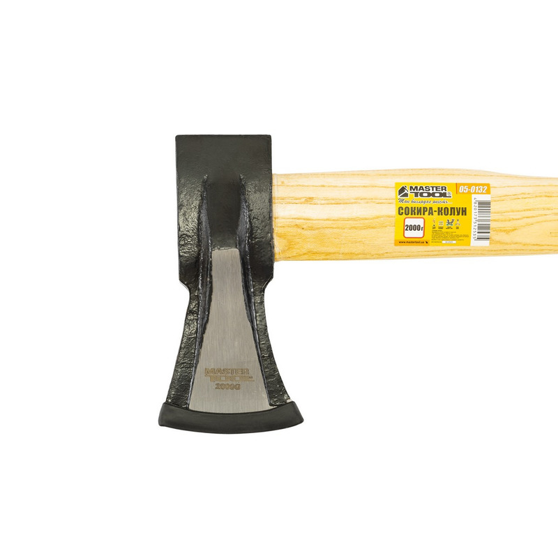 Топор-колун 2000 г рукоятка 900 мм из твердого дерева MASTER TOOL 05-0132