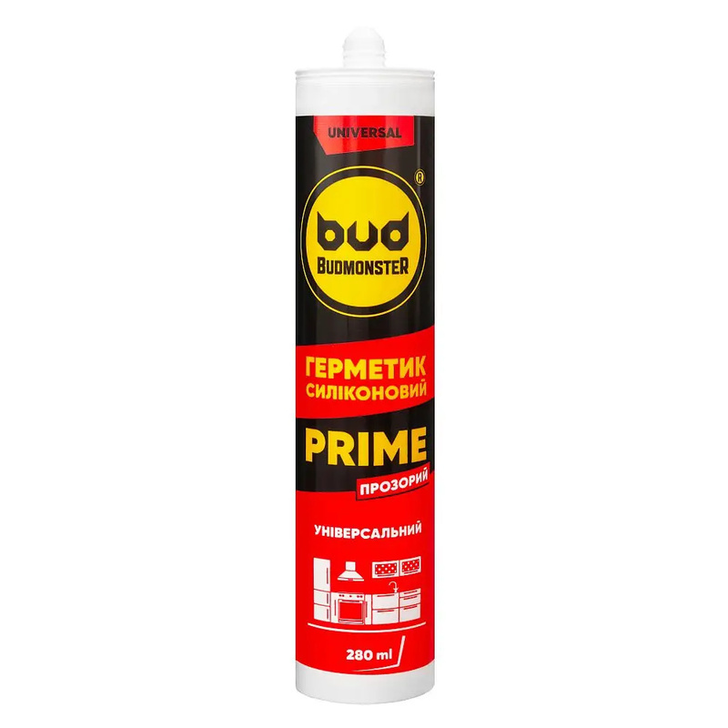 Силикон универсальный 280мл прозрачный 1/25 BUDMONSTER 15283