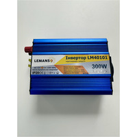 Інвертор синій 12VDC до 230V AC 300W чиста ( правильна ) синусоїда гарантія 1 рік "LEMANSO" LM40101