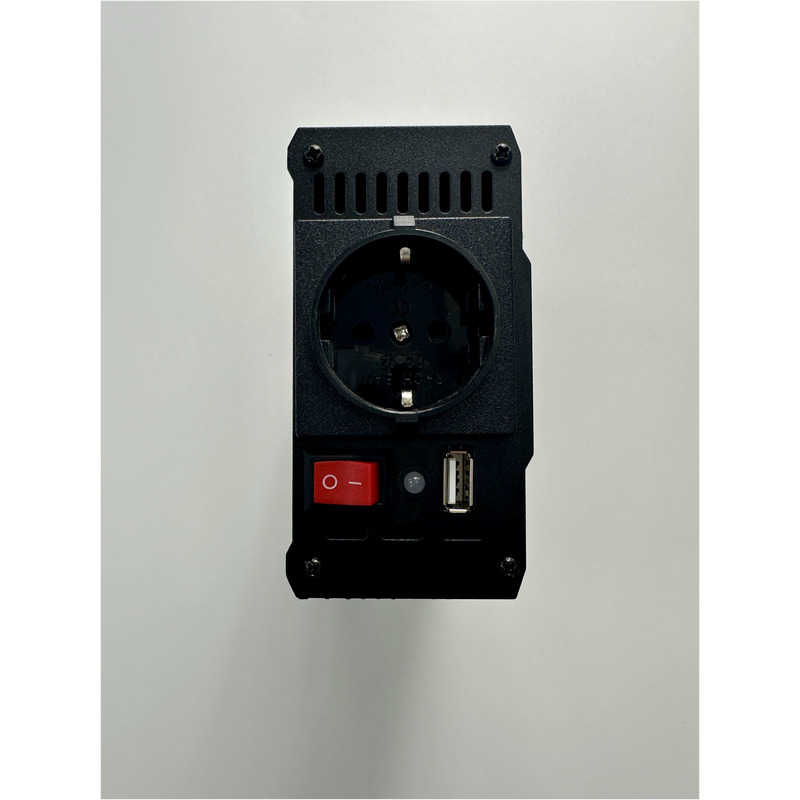 Инвертор черный 12VDC до 230V AC 300W модифицированная синусоида гарантия 1 год "LEMANSO" LM40200