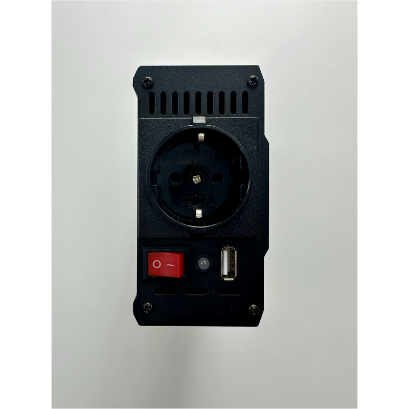 Инвертор черный 12VDC до 230V AC 500W модифицированная синусоида гарантия 1 год "LEMANSO" LM40201