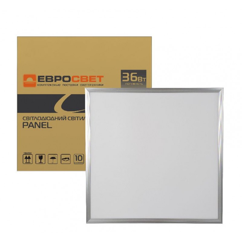 LED панель 36Вт PANEL 6400K 3000Лм promo pack "ЕВРОСВЕТ" 40368