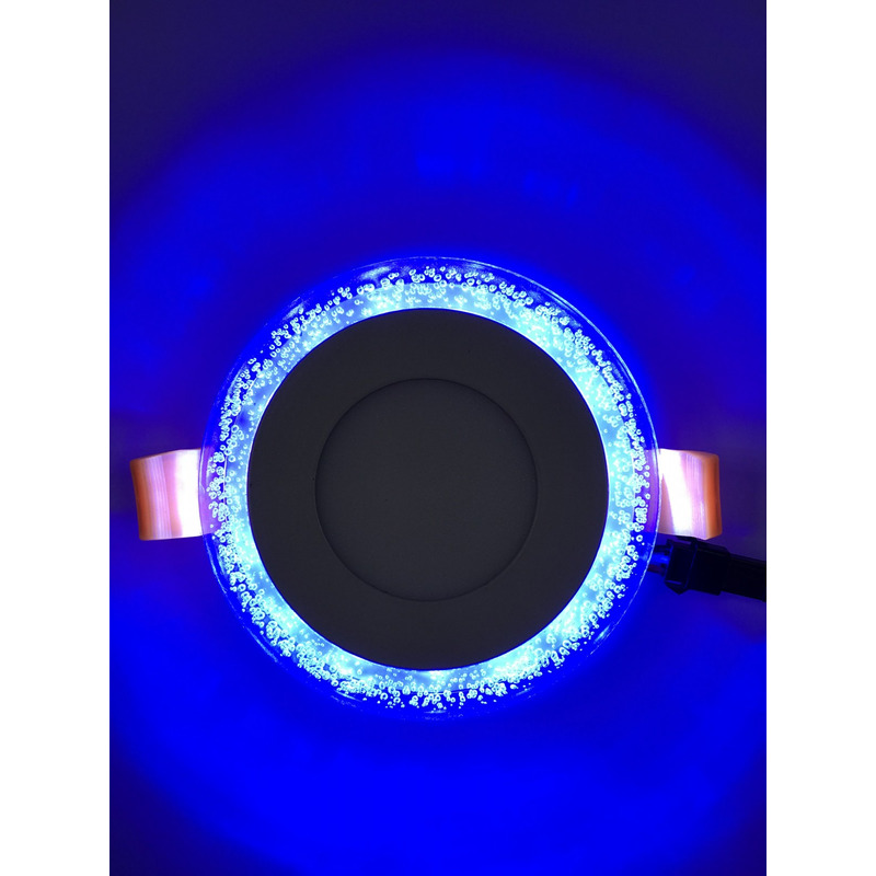 LED панель "Бульбашки" 3+3W с синей подсветкой 350Lm 4500K 175-265V "LEMANSO" LM906 круг