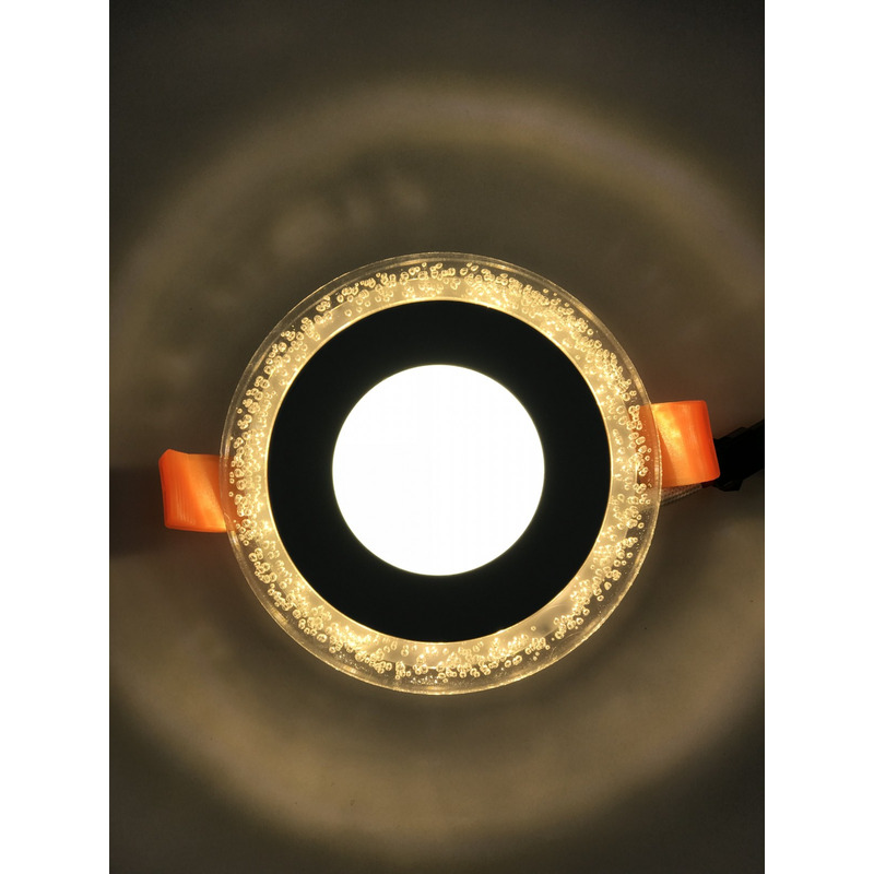 LED панель "Бульбашки" 3+3W с жёлтой подсветкой 350Lm 4500K 175-265V "LEMANSO" LM906 круг
