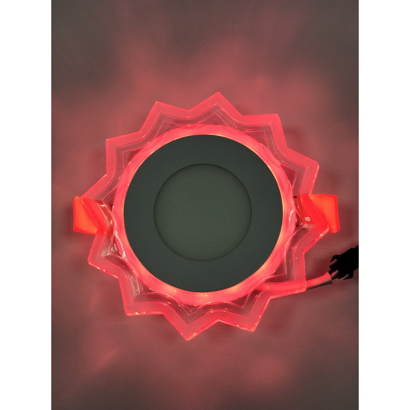 LED панель "Солнышко" 3+3W с красной подсветкой 320Lm 4500K 175-265V "LEMANSO" LM907 круг