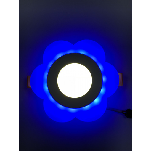 LED панель "Молочна ромашка" 3+3W з синім підсвічуванням 320Lm 4500K 175-265V "LEMANSO" LM908 коло