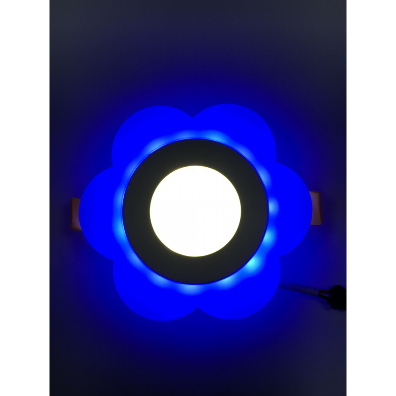 LED панель "Молочная ромашка" 3+3W с синей подсветкой 320Lm 4500K 175-265V "LEMANSO" LM908 круг