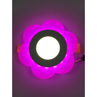 LED панель "Молочная ромашка" 3+3W с розовой подсветкой 320Lm 4500K 175-265V "LEMANSO" LM908 круг