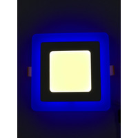 LED панель 3+3W с синей подсветкой 4500K квадрат "LEMANSO" LM499