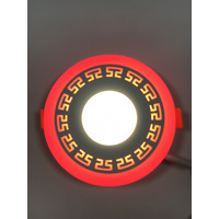 LED панель "Грек" 3+3W с красной подсветкой 350Lm 4500K 85-265V круг "LEMANSO" LM533
