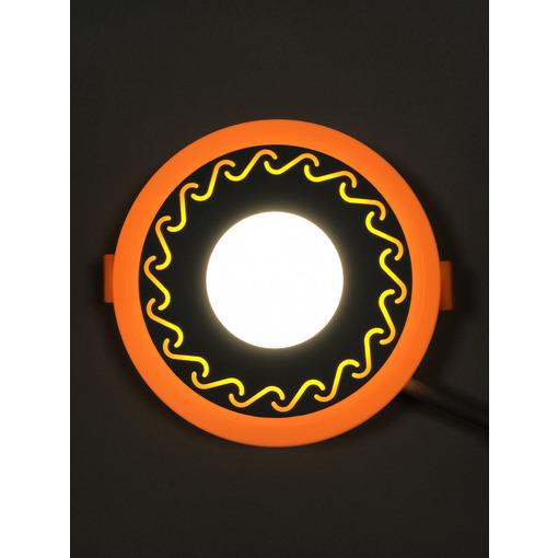 LED панель "Завитки" 3+3W з жовтим підсвічуванням 350Lm 4500K 85-265V коло "LEMANSO" LM534