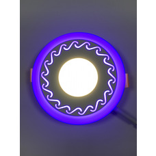 LED панель "Завитки" 3+3W з синім підсвічуванням 350Lm 4500K 85-265V коло "LEMANSO" LM534
