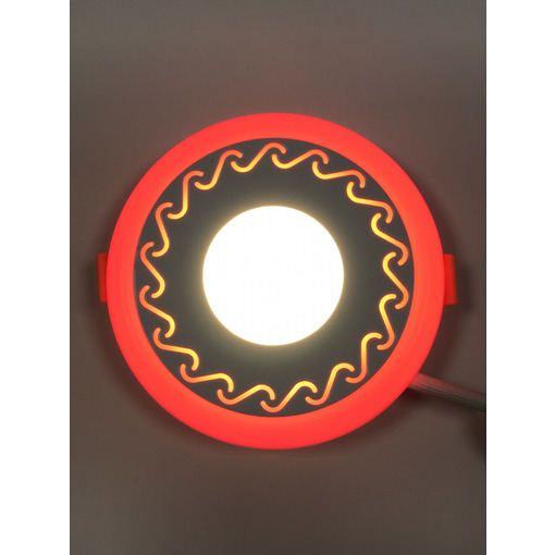 LED панель "Завитки" 3+3W з червоним підсвічуванням 350Lm 4500K 85-265V коло "LEMANSO" LM534