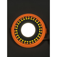 LED панель "Кубики" 6+3W с жёлтой подсветкой 540Lm 4500K 85-265V круг "LEMANSO" LM541