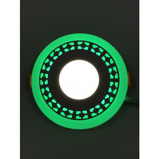 LED панель "Кубики" 12+6W із зеленим підсвічуванням 1080Lm 4500K 85-265V коло "LEMANSO" LM546