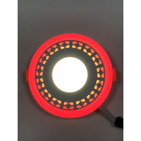 LED панель "Кубики" 6+3W с красной подсветкой 540Lm 4500K 85-265V круг "LEMANSO" LM541