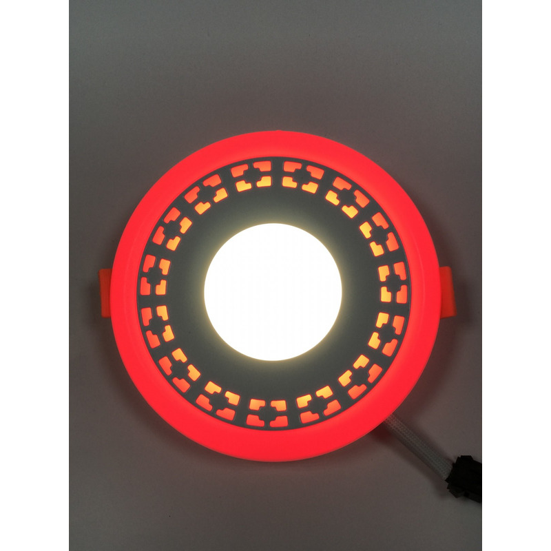 LED панель "Кубики" 3+3W с красной подсветкой 350Lm 4500K 85-265V круг "LEMANSO" LM554