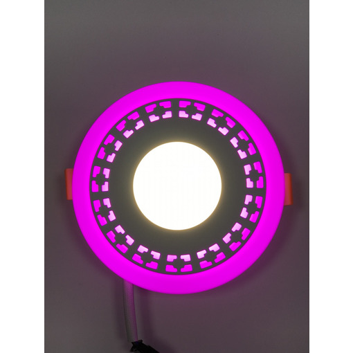 LED панель "Кубики" 12+6W з рожевим підсвічуванням 1080Lm 4500K 85-265V коло "LEMANSO" LM546