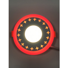 LED панель "Звезды" 3+3W с красной подсветкой 350Lm 4500K 85-265V круг "LEMANSO" LM535