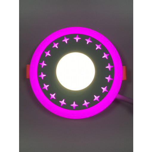 LED панель "Зірки" 12+6W з рожевим підсвічуванням 1080Lm 4500K 85-265V коло "LEMANSO" LM545