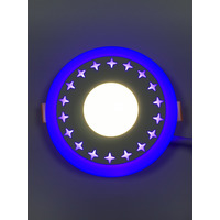 LED панель "Звезды" 6+3W с синей подсветкой 540Lm 4500K 85-265V круг "LEMANSO" LM540