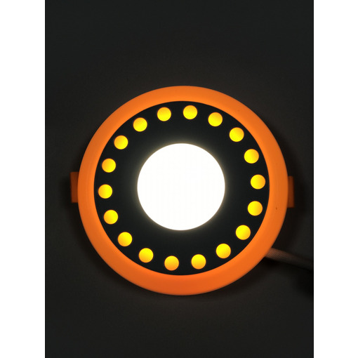 LED панель "Крапочки" 3+3W з жовтим підсвічуванням 350Lm 4500K 85-265V коло "LEMANSO" LM537
