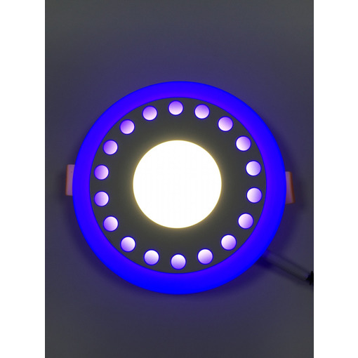 LED панель "Крапочки" 12+6W з синім підсвічуванням 1080Lm 4500K 85-265V коло "LEMANSO" LM547